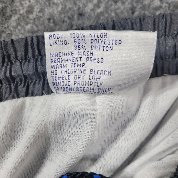 Givenchy Women's XL Gray Yellow Blue Nylon Windbreaker Track Pants Baggy Vintage - Picture 10 of 12